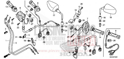 SWITCH/CABLE/MIRROR (VFR1200XD/XDA/XDL/XDS) VFR1200XDG de 2016